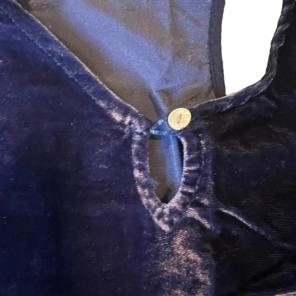 Anthropologie purple velvet a-line tank top with keyhole front button size XS - Picture 2 of 8